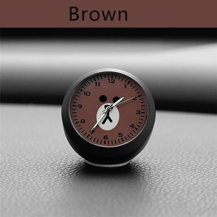 Brown Мини-автомобильные часы, украшения, автомобильные часы, автомобильная внутренняя приборная панель, отображение времени, Цифровые кварцевые часы, авто аксессуары, подарок - Название цвета: Brown