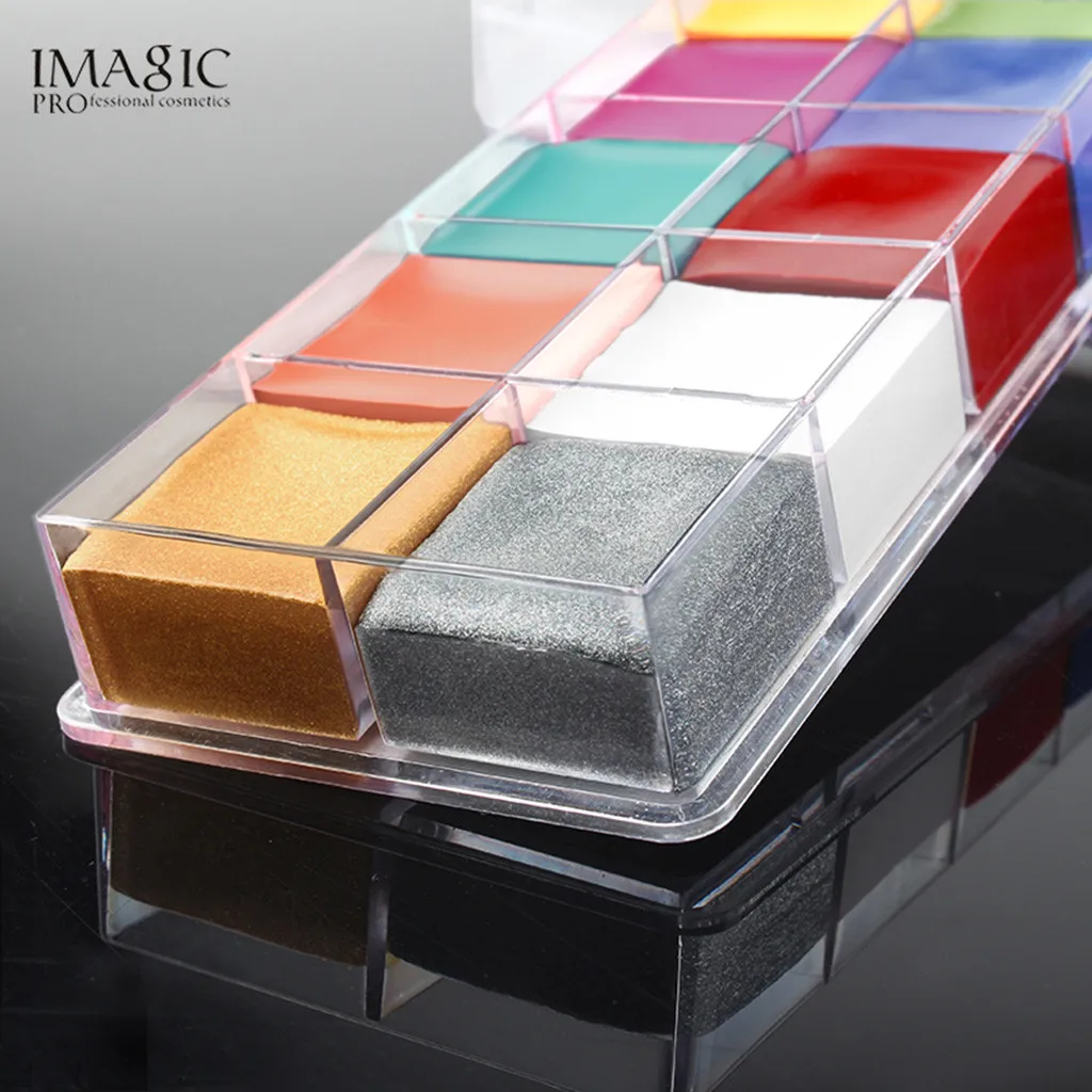IMAGIC, 12 цветов, масляная краска для тела, краска для лица, пигмент для красоты, набор для макияжа, косметическая краска, коробка, вечерние, праздничные, макияж, дизайн