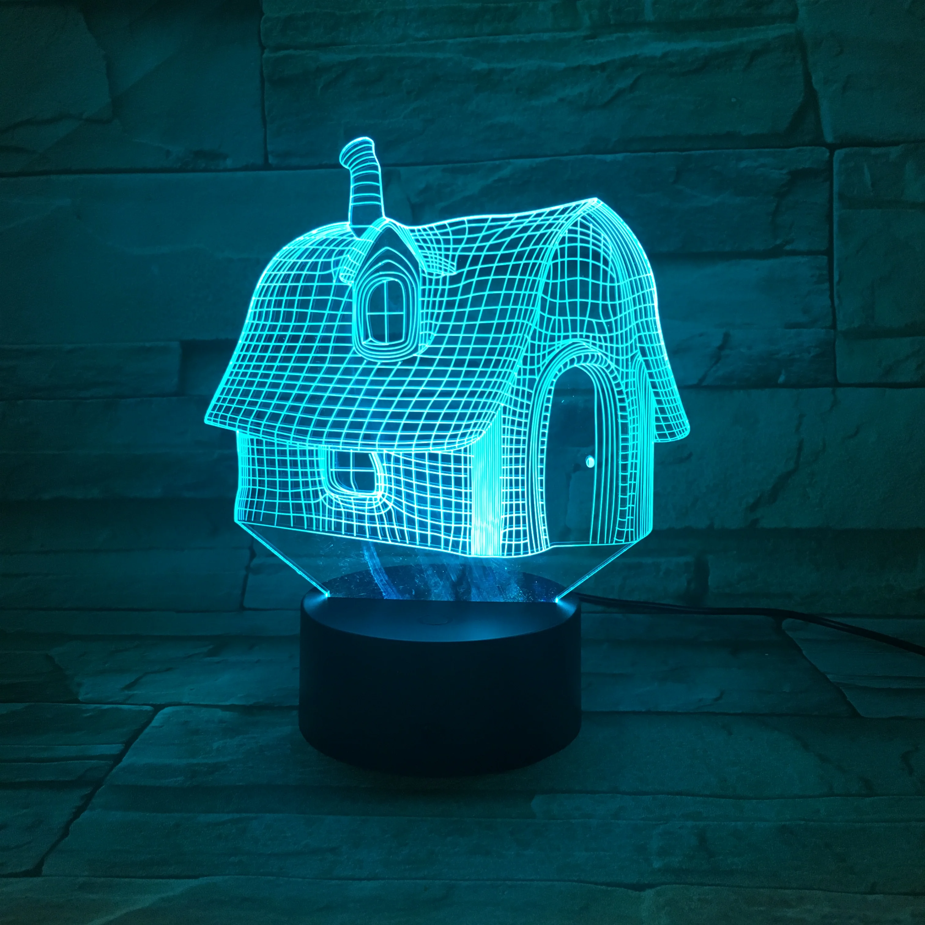 3D лампа меняющая цвет дома с пультом дистанционного управления лучший