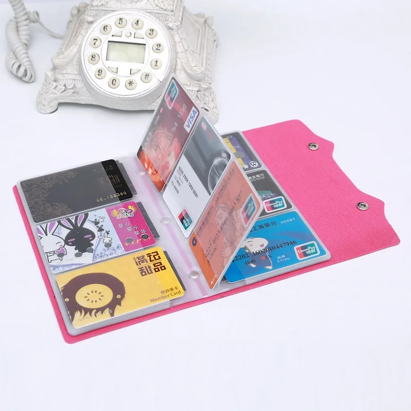 Чехол для визиток из ПУ кожи с 108 слотами вместительный многофункциональный