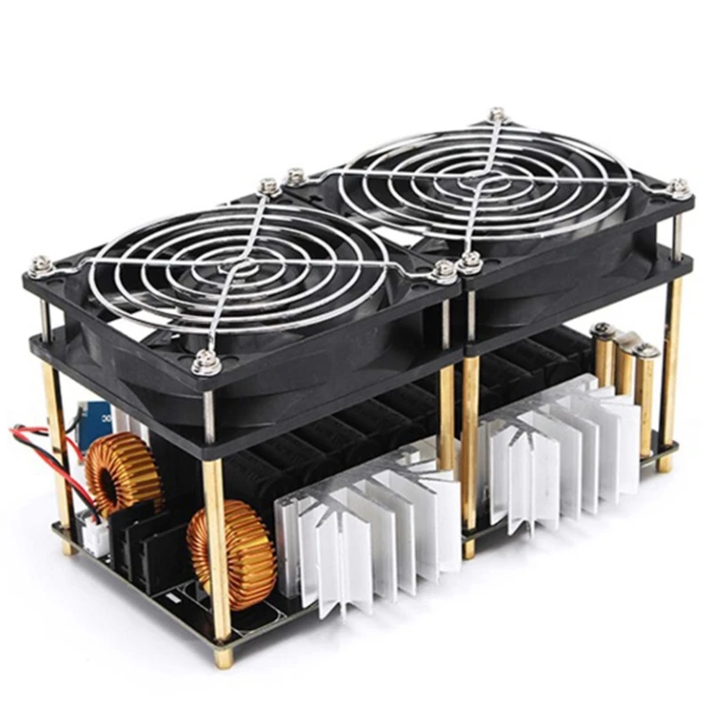 2000W 50A ZVS Induction Heating Board Heater Module Flyback Driver Heater Dissipation Coil Dual Fan with Copper Tube