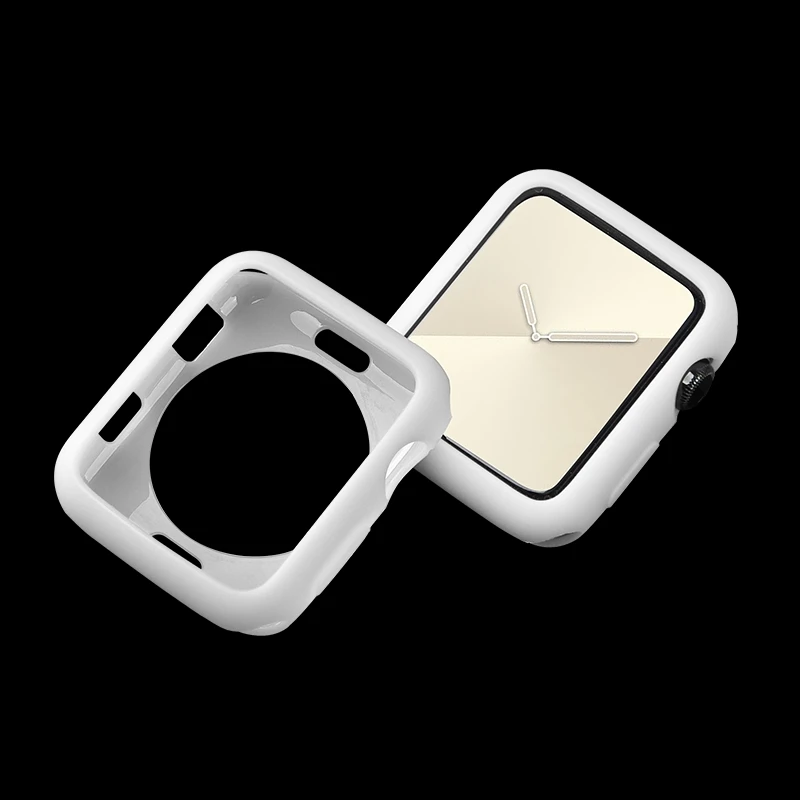 Мягкий силиконовый чехол для Apple Watch se 6 5 4 3 2 1 44 мм 40 iwatch защитный бампер 42 38 |