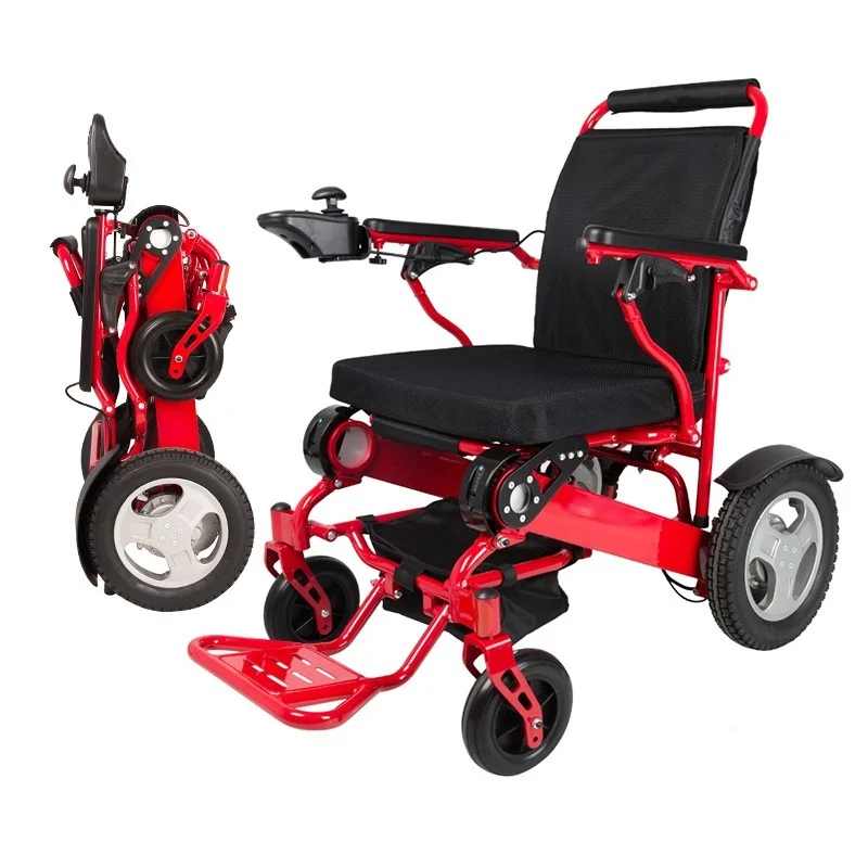 

Free shipping electric lightweight folding can be on the plane TRAVEL AIRPLANE electric power wheelchair Load capacity 180kg