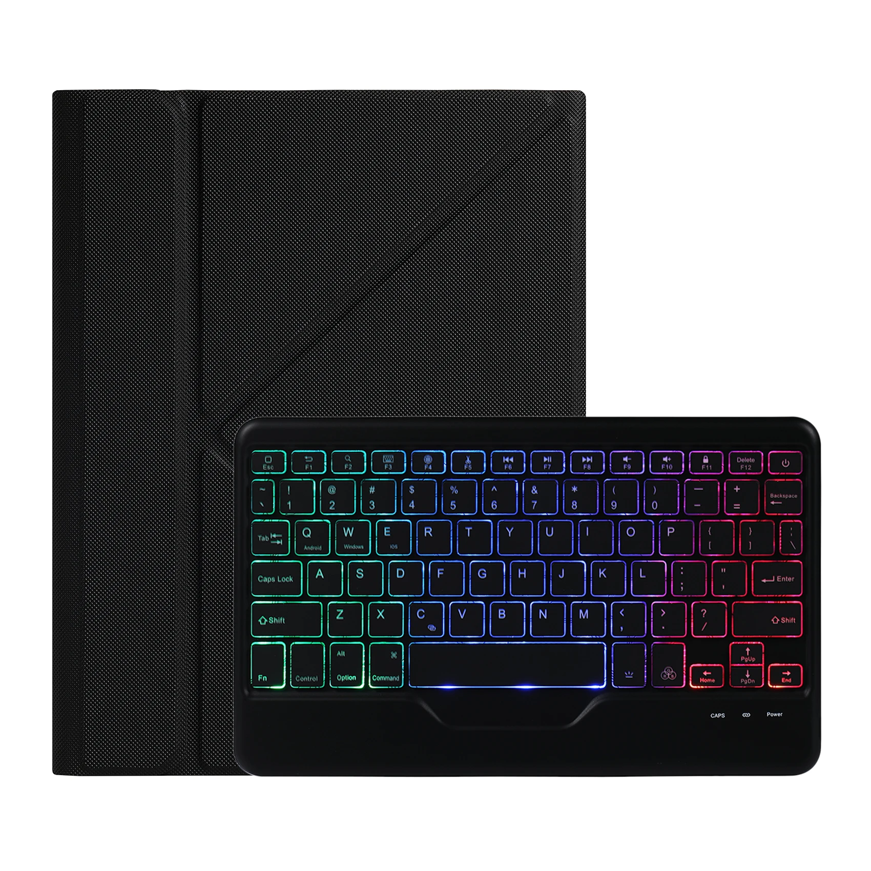 

PU Case+Keyboard for iPad 11 2021 2020 2018 /iPad Air 4 10.9 Tablet Flip Case Tablet Stand with RGB Backlit Keyboard