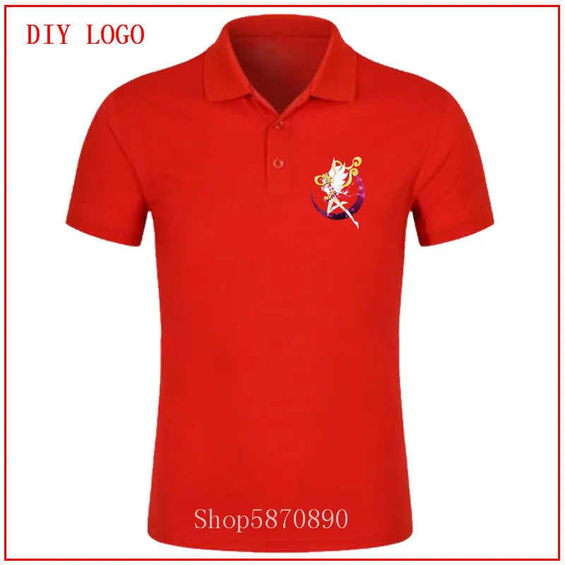 Рубашка-поло с принтом Сейлор Мун Мужская длинная футболка в стиле ольччан