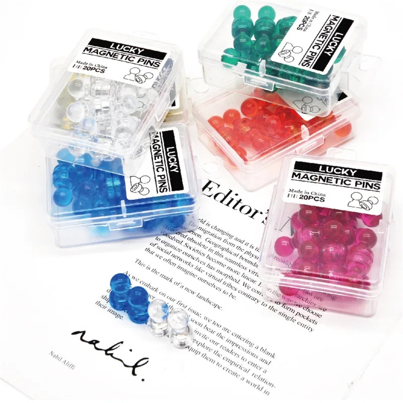 Круглые магнитные шпильки 20 шт. прозрачные штифты для рукоделия художественное