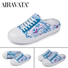 Женские парусиновые пляжные шлепанцы Airavata, без застежки, на плоской подошве, кроссовки с перфорацией, без каблука, лето 2021