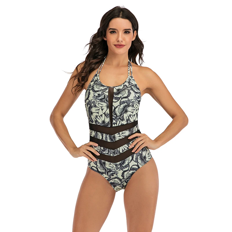 Цельный купальник для женщин большого размера плюс бикини 2020 спортивный цельный