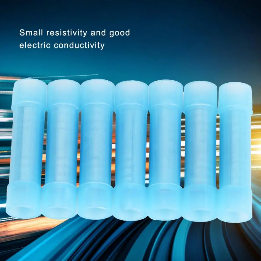 100 шт. обжимной клеммный соединитель синий нейлоновый изолированный