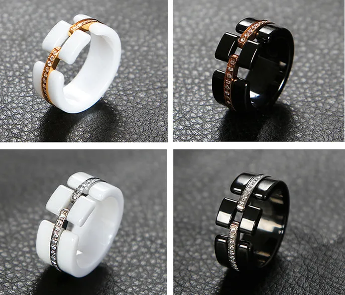 Роскошные ювелирные изделия 925 серебро керамический женское кольцо для помолвки