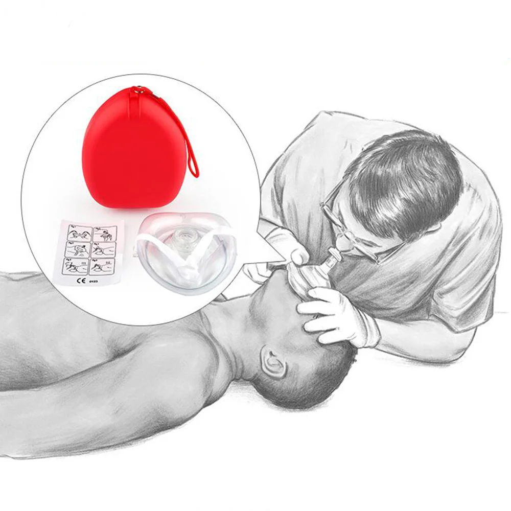 Спасательная маска CPR, аварийная маска первой помощи, реаниматор, односторонний клапан CPR, маска для выживания на открытом воздухе, набор для выживания