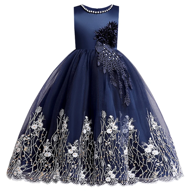 Lace 4-14yr Girl Dresses New Year Clothes Girls Birthday Wedding Party Pageant Sleeveless Long Princess Dress Christmas Costume | Детская