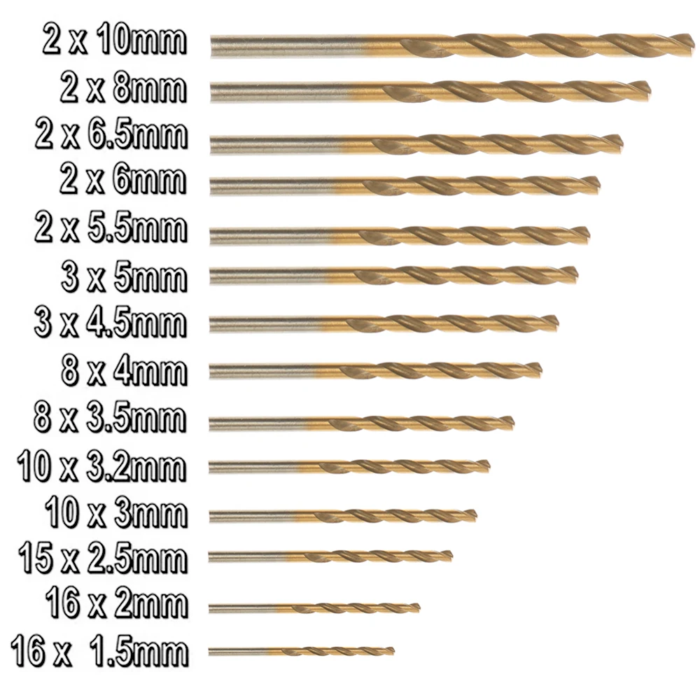 

NEW free ship 99pcs 1.5mm - 10mm Titanium HSS Drill Bits Coated Stainless Steel HSS High Speed Drill Bit Set For Electrical Dril