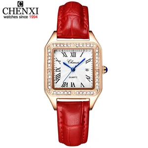 CHENXI новые женские часы модные розовое золото браслет женские часы Топ люксовый бренд водонепроницаемые кварцевые наручные часы Подарки для женщин