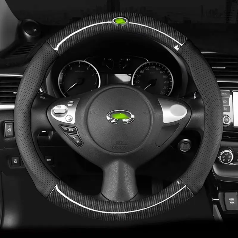 Чехол на руль автомобиля 38 см 15 дюймов для infiniti Q30 Qx30 Qx50 Q50 Qx60 Qx70 Qx80 QX56 Q40 Jx35 G35 G37 EX25