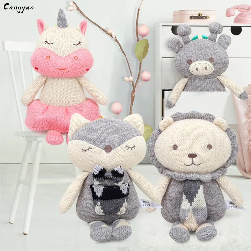 30 см Милая шерстяная ласка кукла Лев лиса Единорог Свинья Детские кухонные