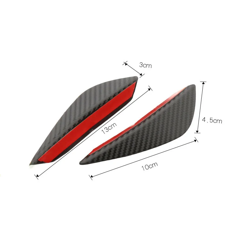 4 шт. углеродное волокно подходит для переднего бампера губ сплиттер воздушный