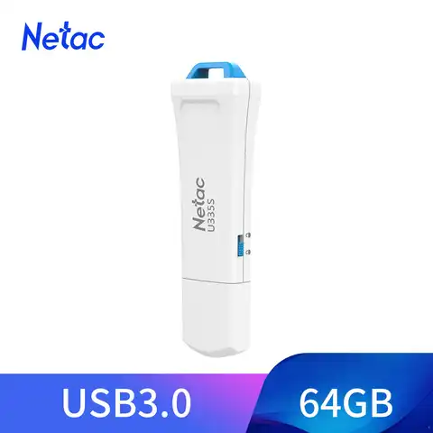 Флеш-накопитель Netac USB 3,0 с защитой от физической записи, 64 ГБ