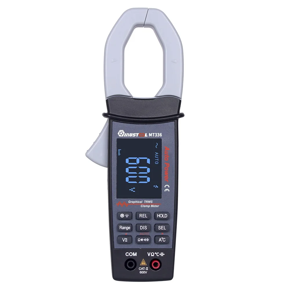 Mutool MT336 600V Цифровой клещи переменного/постоянного тока Напряжение True RMS Авто