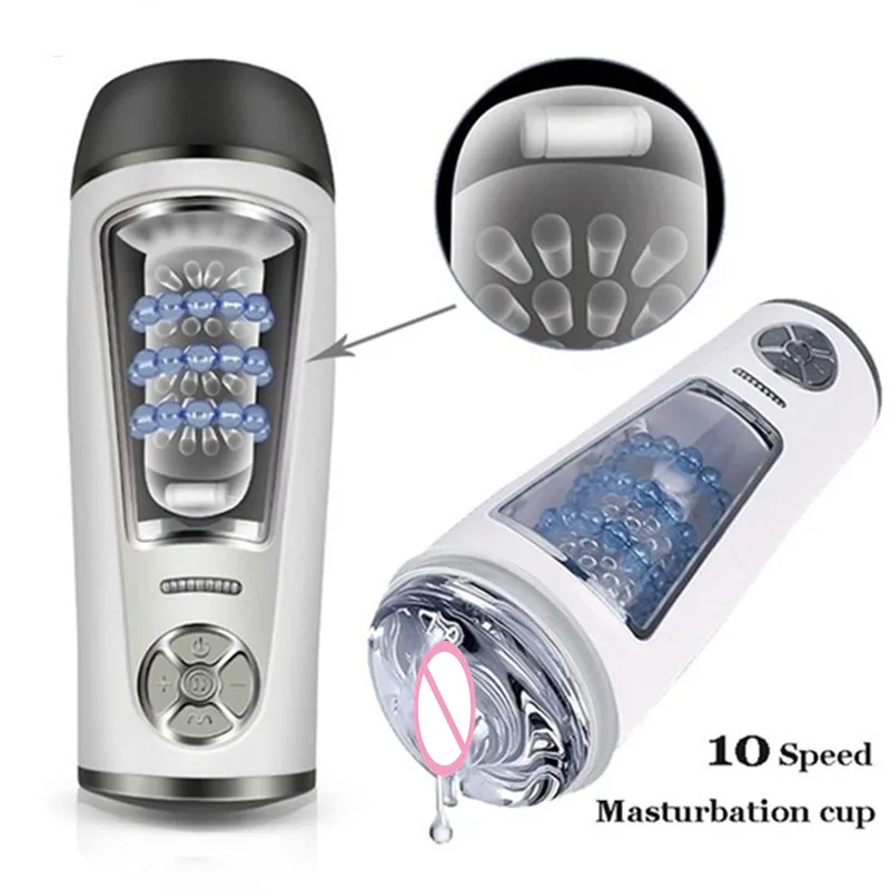 Автоматический толчок массажер мастурбатор чашка многочастотный вращающийся