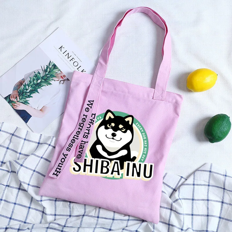 12 Женская сумка из холста с принтом собаки из аниме shiba Inu Doge, сумки-мессенджеры для дам, сумки через плечо, женские сумки - Цвет: 12
