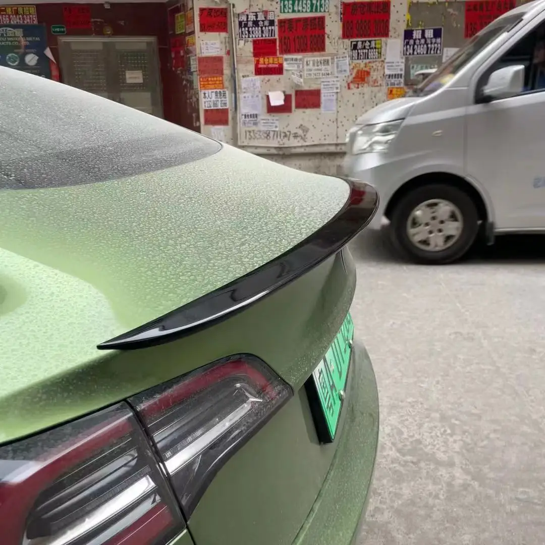 Автомобильные Спойлеры для Tesla модель 3 Матовый карбоновый черный глазури 3D