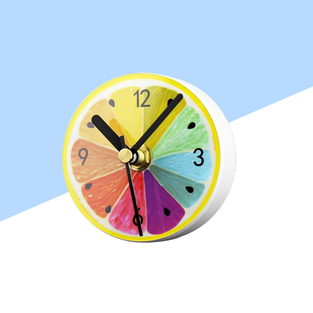 Магниты на холодильник круглые часы с фруктовым узором настенные наклейки для
