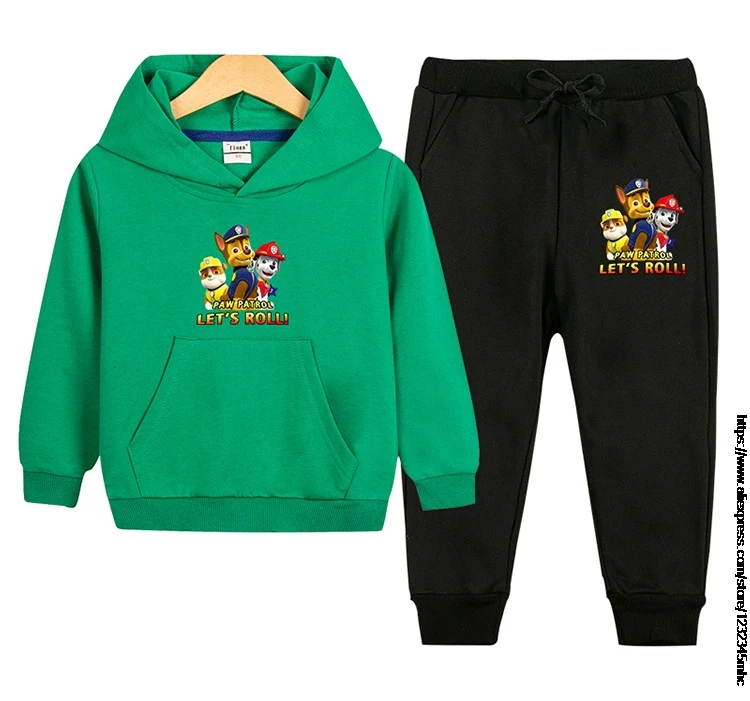 Комплект одежды для мальчиков и девочек футболка с длинным рукавом мультяшным