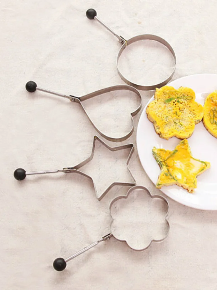 

High Quality Metal Egg Frying Rings Stainless Steel Style Perfect Round/Squre/Heart Shape Fried Poach Kitchen Mould