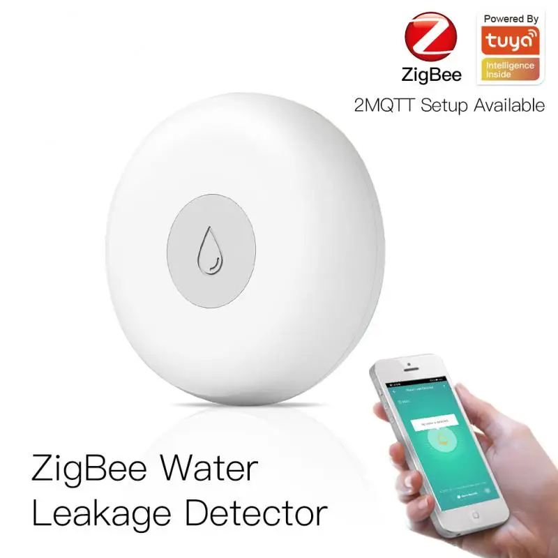 

Детектор утечки воды Tuya ZigBee, датчик наводнения, оповещение о переполнении, охранная сигнализация, управление через приложение