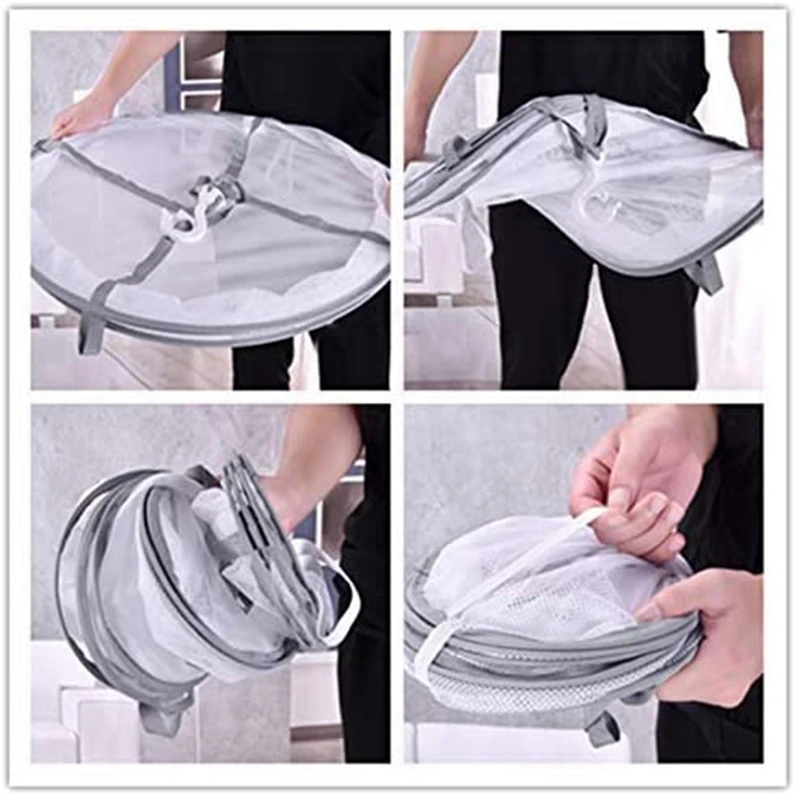 

2Pcs Foldable Clothes Drying Net Basket Windproof Socks Sweater Drying Nets Hanging Clothing Drying Basket Organize