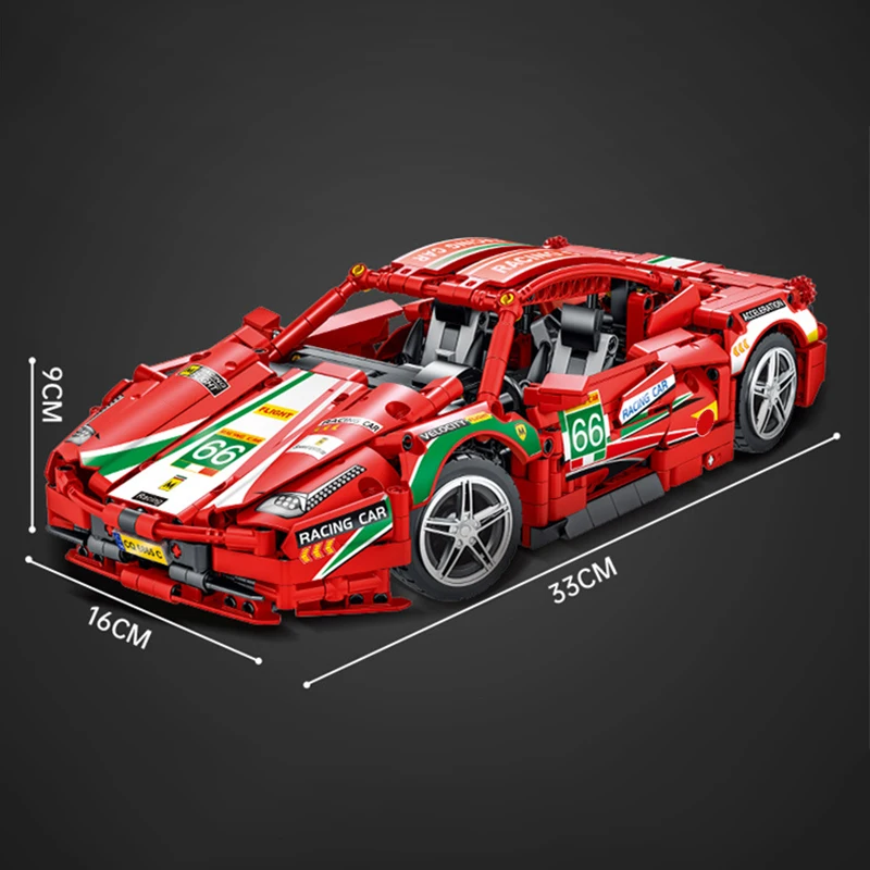 

High-tech Series Racing GTE Sport Car Model Building Blocks MOC Technical City Speed Champions Vehicle Bricks Toys Kids Gifts