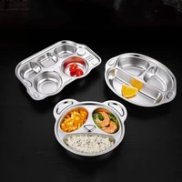 304 stainless steel kids plate feeding tableware cartoon dishes eating food bowl children dinnerware kitchen accessories stuff