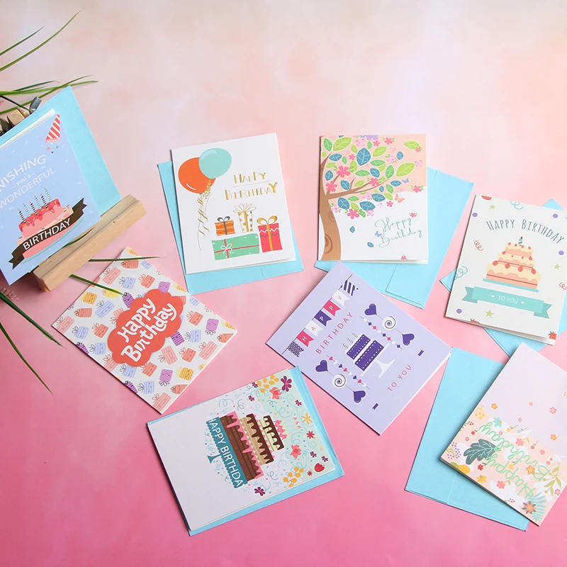 12 шт. Подарочная вечерние Пригласительные открытки на день рождения с днем для