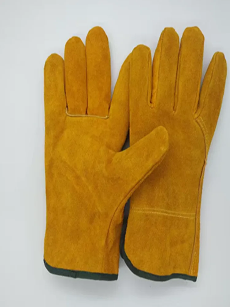 Welding gloves welder labor protection anti-scalding soft leather high temperature resistance short wear-re | Багаж и сумки