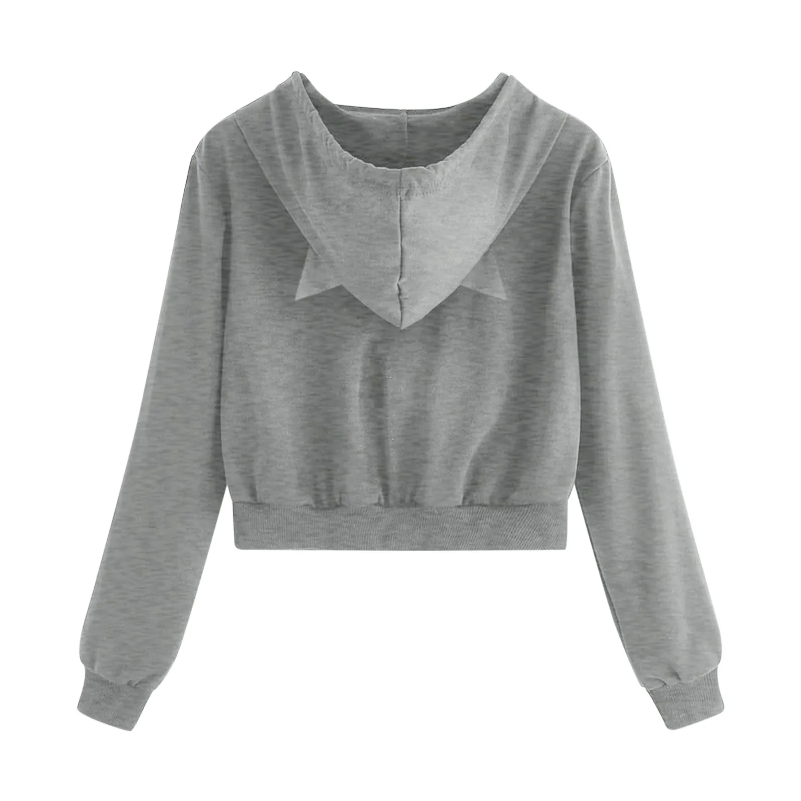 Укороченный топ с кошачьими ушками Аниме Толстовка пуловеры женская уличная