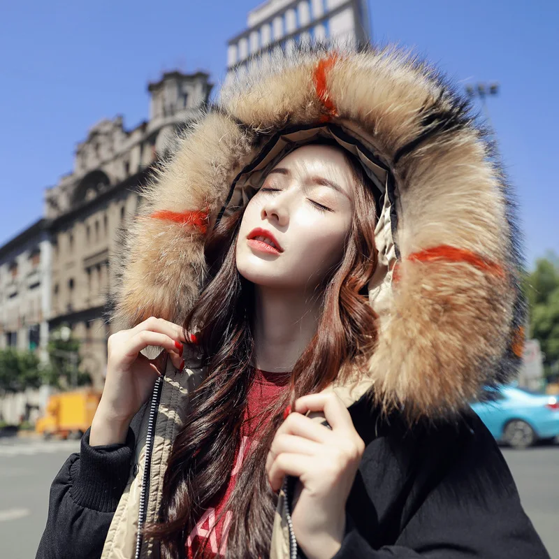 Женский пуховик 2019 повседневные Теплые Длинные куртки на белом утином пуху с