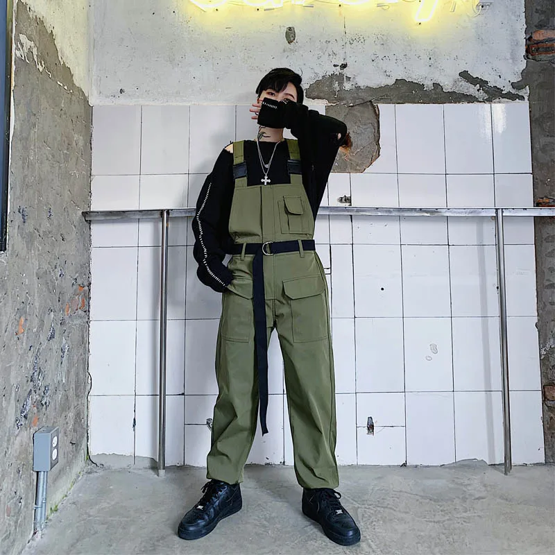 Мужские Винтажные уличные свободные брюки карго в стиле хип хоп Модный