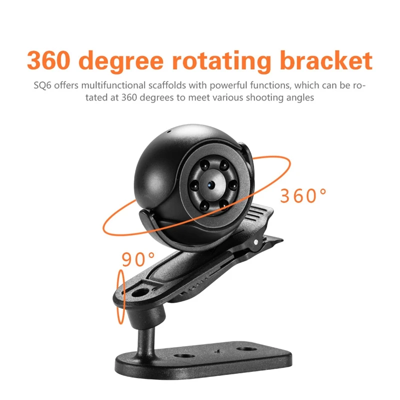 Миниатюрная камера SQ6 для занятий спортом на открытом воздухе небольшая с