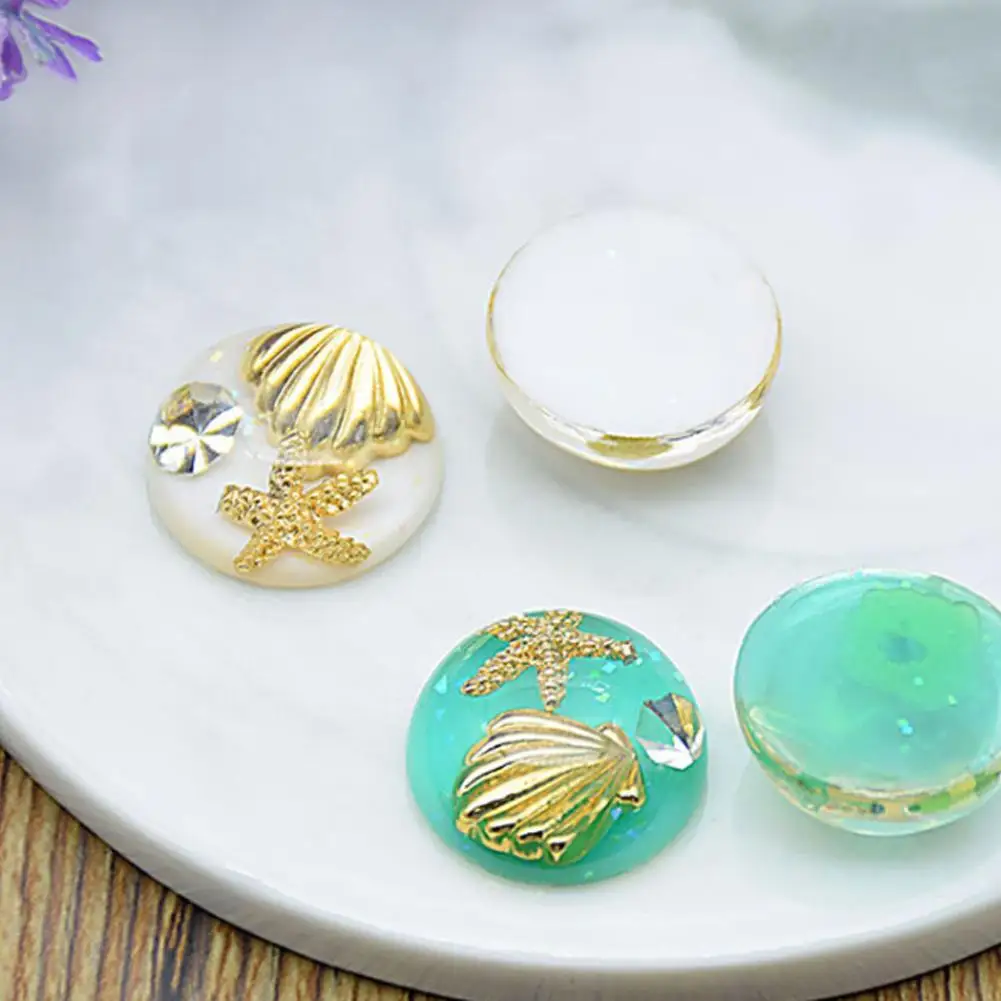 

Doll House Mini Resin Round 18 Glossy Inlaid Hardware Necklace Pendant DIY Handmade Jewelry Accessories 2021 Hot Sale