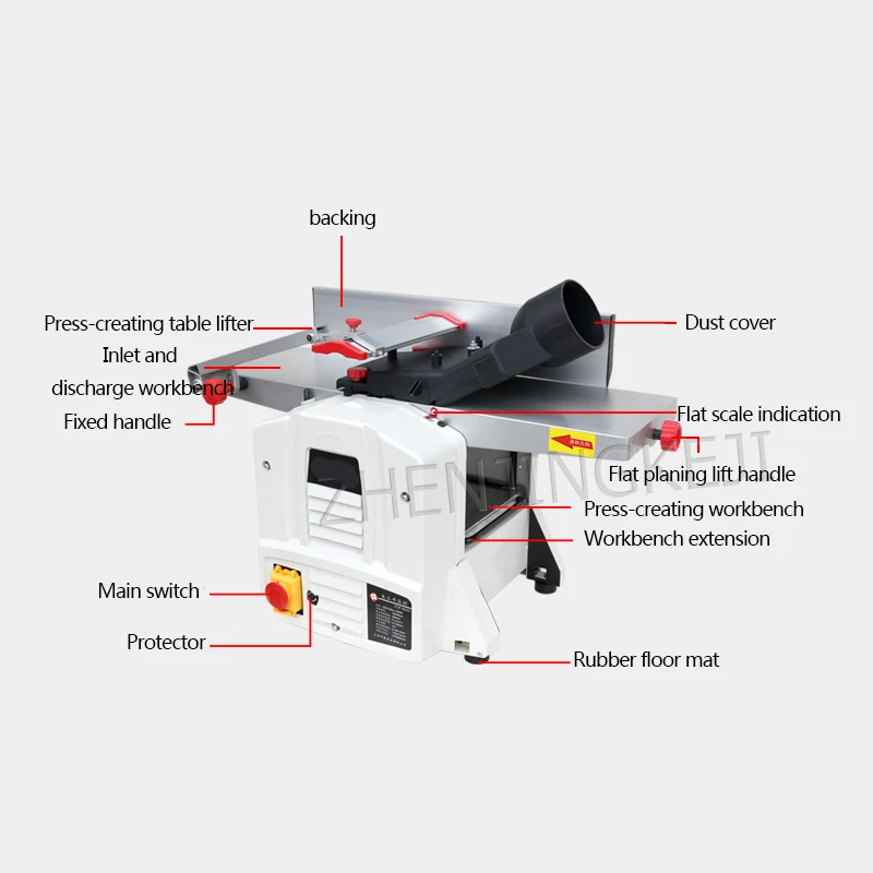 8 дюймовое плоское строгальный станок Настольный Пресс рейсмусовый плотник