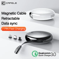 cafele luxury magnetic charging usb cable for iphone type c micro retractable charger cable 120cm 3a fast charging usb c cable