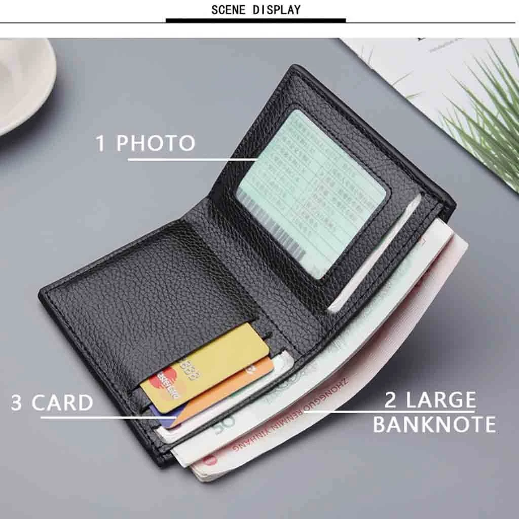 Aelicy мужской кошелек Короткие Двойные мужские Ультра-тонкие кошельки из