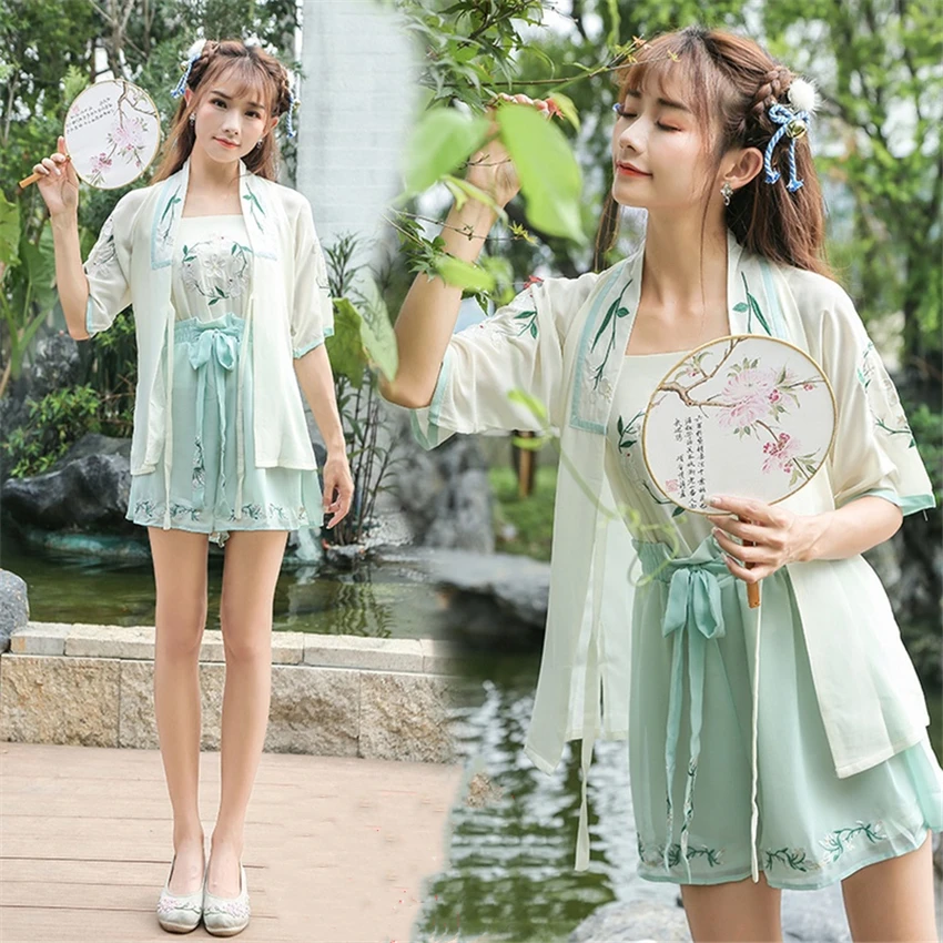 Женские весенние повседневные ханьфу модные традиционные китайские костюмы