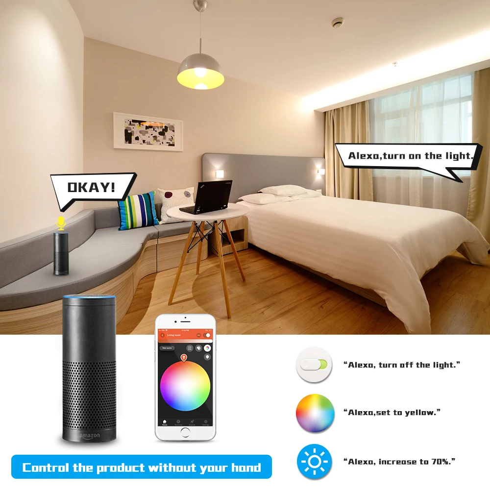 

Zigbee ZLL DC24V Waterproof LED Strip RGBCCT ZIGBEE Controller Color Light Tape Kit Work with Alexa Voice Tuya SmartThings