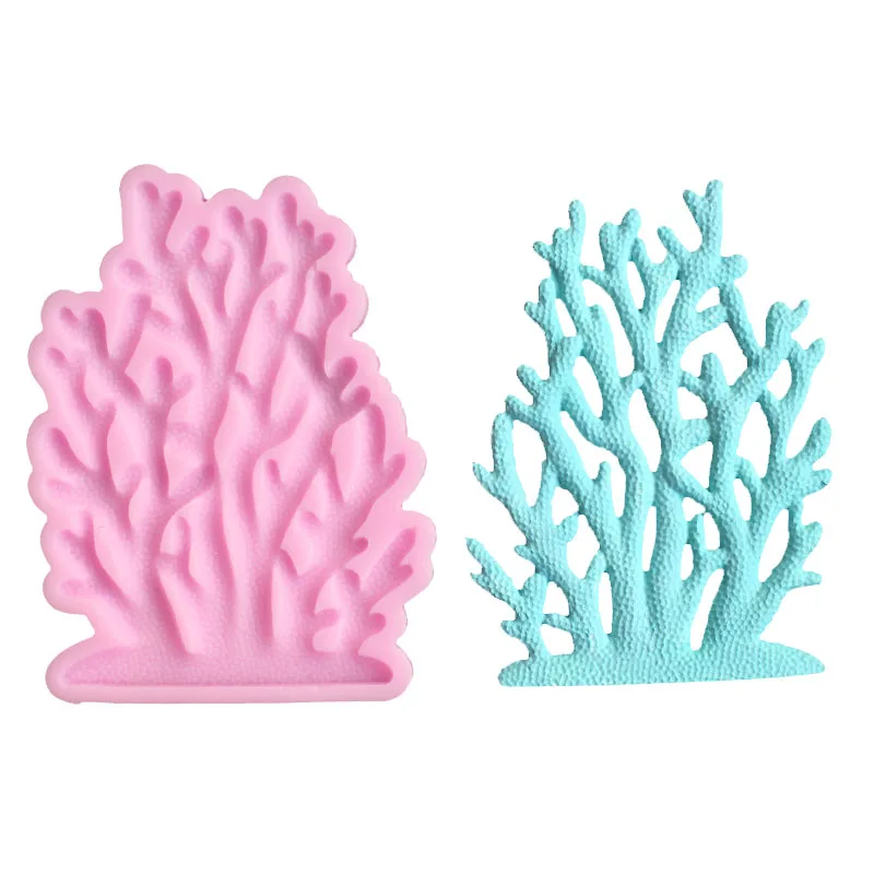 1PCS Coral, seaweed, coral reef Mould Cake Side silicone cake fondant mold cake decorating tools soap mold