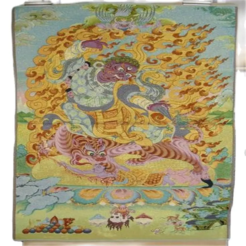 

Gold silk weaving buddha statue Thangka, Nepal