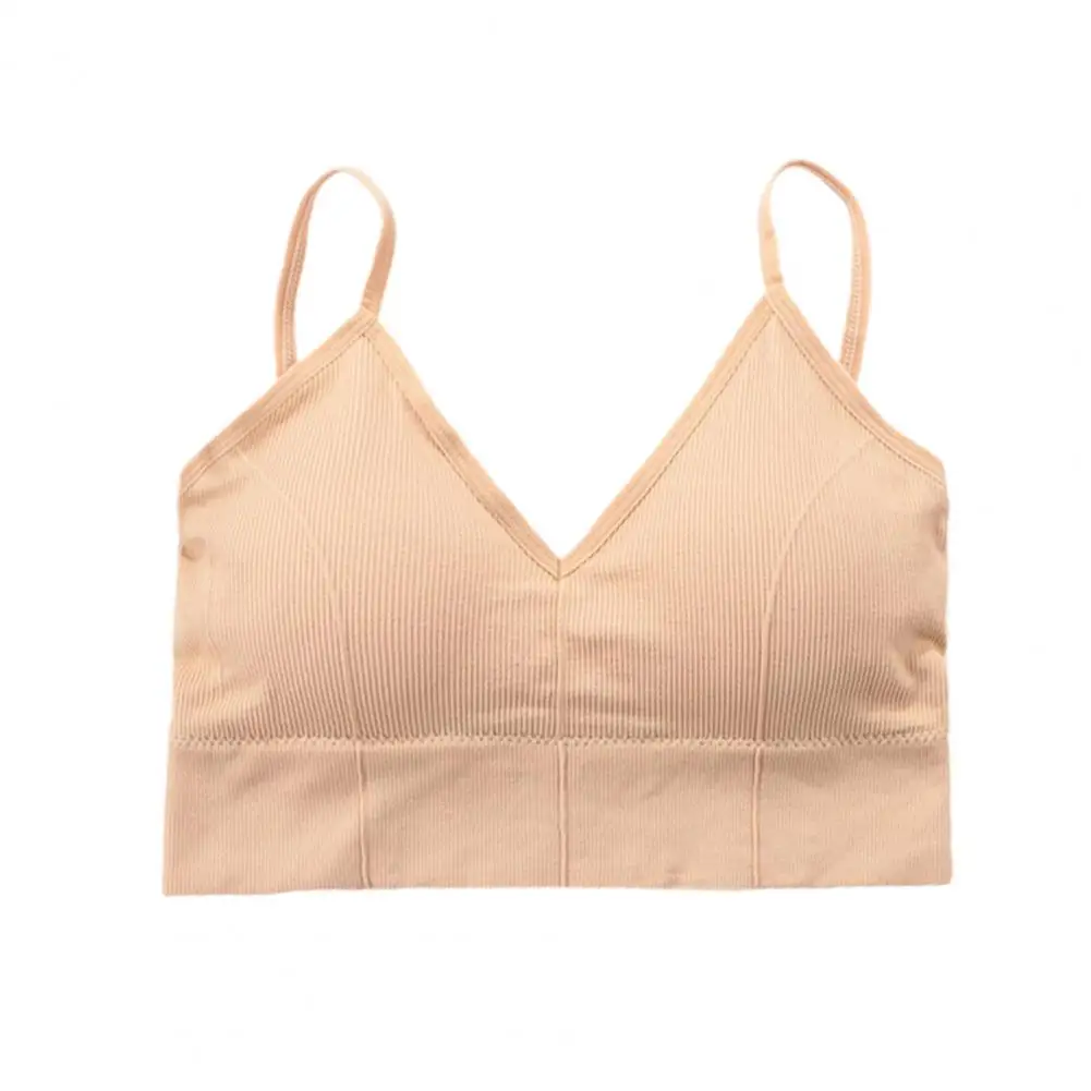 

Push Up V Neck Women Bra One Size Cross Back Strap Padded Wireless Underwear Lady Underwear
