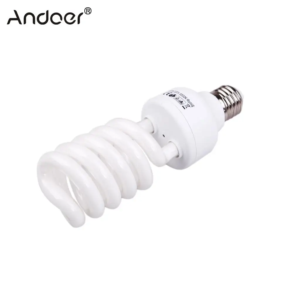 

Andoer E27 220V 5500K 45W Photo Studio Bulb Video Photography Daylight Light Lamp