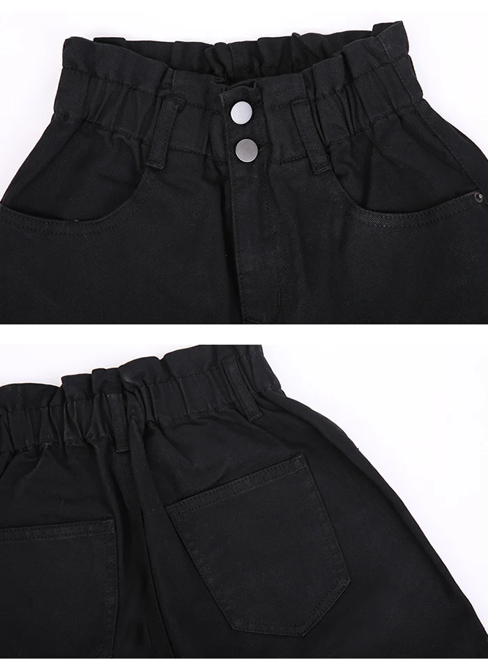 Женские шаровары из денима LEIJIJEANS, джинсы-капри на двух пуговицах с поясом на резинке и высокой посадкой, модель 9106 большого размера на осень